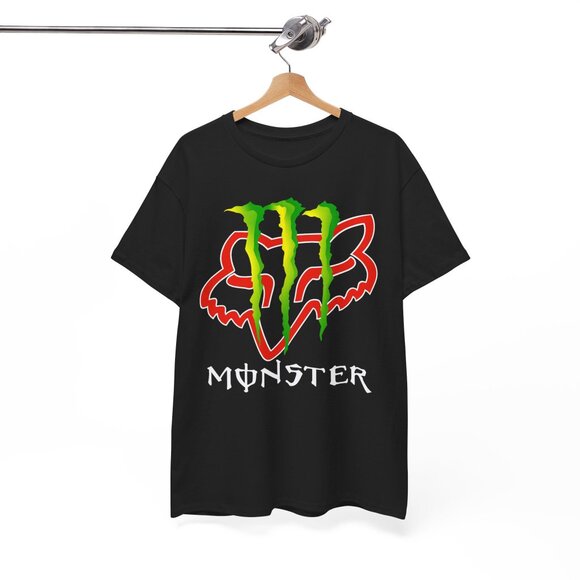 Fox Racing Monster Energy Drink Logo Graphic Cotton Unisex T-Shirt - Picture 2 of 7